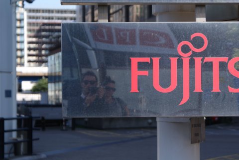 Fujitsu sign Fujitsu sign