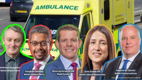 Pictures of the Welsh party leaders