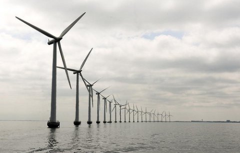 Middelgruden offshore wind farm in Denmark Photo of Middelgruden offshore wind farm in Denmark
