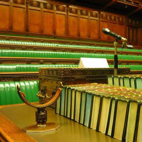 House of Commons dispatch box green benches
