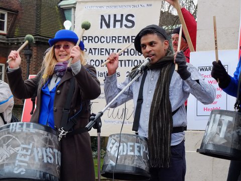 NHS protest in 2013 Photo of NHS protest in 2013