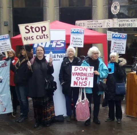 NHS protest outside County Hall NHS protest outside County Hall