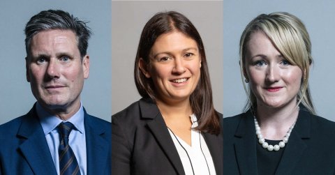 Labour leadership candidates Keir Starmer, Lisa Nandy and Rebecca Long-Bailey