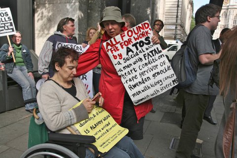 Protest against Atos Photo of protest against Atos