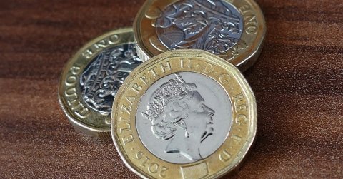 Pile of pound coins