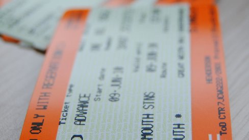 Train ticket Photo of a train ticket