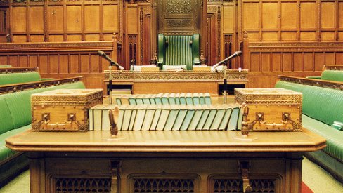 House of Commons Chamber: Speaker's table Photo of House of Commons Chamber: Speaker's table