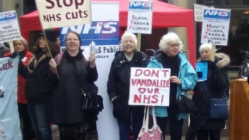 NHS protest outside County Hall NHS protest outside County Hall