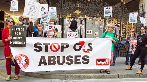 Photo of G4S protest in 2013