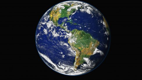 Satellite image of planet earth