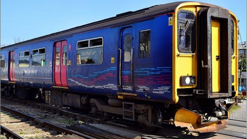 Side view of a train